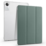 EIDERWOOD Xiaomi Redmi Pad SE Tri-fold Skinn Stand Deksel m. Gjennomsiktig Bakside - Grønn