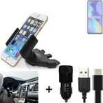 For Tecno Spark 10 Pro + CHARGER Mount holder for Car radio cd bracket