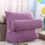 Start - Coussin de lecture - Pour canapé, chaise de bureau, lit - Avec traversin, coussin de lecture (Violet,454820cm+ Diamètre du petit oreiller