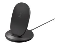 Belkin Boostcharge - Trådlös Laddningsplatta + Växelströmsadapter - 15 Watt - Svart - För Apple Iphone 11, 11 Pro, 11 Pro Max, 8, 8 Plus, X, Xr, Xs, Xs Max  Samsung Galaxy Note10, Note10+, S10, S10+, S10e