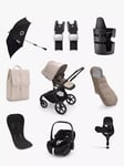 Bugaboo Fox 5 Pushchair with Maxi-Cosi Pebble 360 Pro2 Baby Car Seat and Base Bundle, Desert Taupe