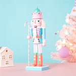 25Cm Wooden Nutcracker Ornament Candy Series Soldier Statues Handcraft Doll Toy