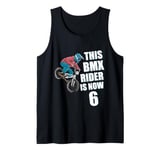 6 Year Old BMX 6th Birthday Party Bike Racing Bicycle Tank Top