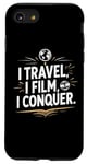 Coque pour iPhone SE (2020) / 7 / 8 I Travel I Film I Conquer Funny Vlogging Devise