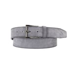 Boss Mens Accessories Rummi Suede Leather Belt in Grey material_Suede - Size 30 inches