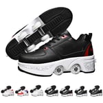 NNZZY Patins À roulettes Déformation Patins, Roller Shoes Adulte Chaussure Roller Fille Roller Skate Shoes Casual Quatre Roues Deform Wheels Skates Roller Shoes