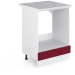 Meuble pour four R-Line, Rouge bordeaux Haute brillance, 60 cm , PT Marbre, Vicco