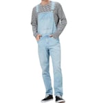 Herr Ljus Denim Lösa Overaller Haklapp Byxor Dungarees Jean Jumpsuits Light Blue M