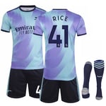 Arsenal Aawy Barn/Vuxen Fotbollströja 2024-2025 Jersey Nr. 41 Rice 24