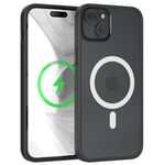 For iPhone 15 Plus Outdoor Cover with MagSafe Phone Case Matte Edge Black