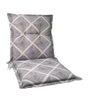 Dehner Molise Coussin de Chaise à Dossier Bas imperméable pour chaises de Jardin, env. 50 x 52 x 50 cm, Coton/Polyester/Viscose, Taupe
