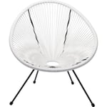 Fauteuil de jardin - KARE - Acapulco - Blanc - Design - Empilable