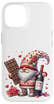 iPhone 14 Wine Gnome With Valentines Chocolate For Valentines Day Case