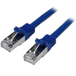 StarTech.com Câble réseau Cat6 blindé SFTP sans crochet - 5 m Bleu - Cordon Ethernet RJ45 anti-accroc - Câble patch (N6SPAT5MBL)