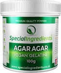 Special Ingredients Agar Agar 100g Premium Quality Powder Vegan Gelatine, for &