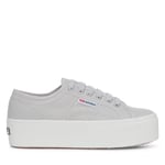 Superga Womens/Ladies 2790 Linea Up Down Trainers (Grey Silver/Avorio) - Size UK 7.5