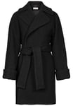 Wool Coat Mid - Black