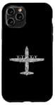 Coque pour iPhone 11 Pro Lettres de l'alphabet phonétique de l'aviation C-130 en forme d'Hercules