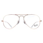 Ray-Ban Glasses Frames RX6489 Aviator 3094 Rose Gold Men Women