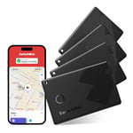 SwitchBot Wallet Finder Card 4Pack, Smart AirTag Card Works with Apple Find My(IOS Only), Item Locator, Bluetooth Tracker for Keys, Phones, Luggage, Items Finder Up to 3-Year Battery Life