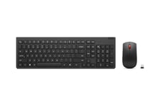 Lenovo Essential Wireless Combo Gen 2 - sæt med mus og tastatur - tysk - sort Indgangsudstyr