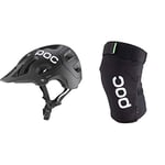 POC Tectal Bicycle helmet (old version) & Sports Men's Joint VPD Knees - Uranium Black, Large