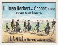 VéLO HILLMAN HERBERT & COOPER Rwgv-POSTER HQ 50x70cm d'une AFFICHE VINTAGE