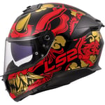 LS2, Casque Moto Intégral Stream II Drako Gloss Black Red, S