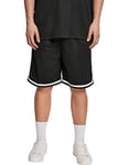 Urban Classics Men's Premium Stripes Mesh Shorts, Black (Black 00007), 22 (Size: Small)