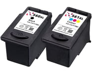 Refilled PG 560XL & CL 561XL Ink Cartridge Combo fit Canon Pixma TS5350