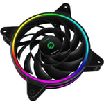 GameMax Razor 12cm Rainbow ARGB PC Fan RTB 3-Pin M&F Aura Header 3pin/4pin Power