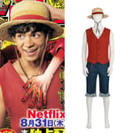 Anime Monkey D Luffy Cosplay kostym S