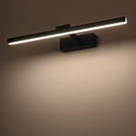 Spegelväggslampa Badrum Neutral Vit Led 12w 4000k Modern Inomhus Badrumslampa Svart Lampa Badrumsbelysning 1000lm 50