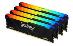 Kingston FURY Beast RGB 128GB 3200MT/s DDR4 CL16 DIMM (Kit of 4) Computer Memory KF432C16BB2AK4/128