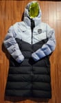 Nike Atletico Madrid Downfill Parka Jacket Sz M Grey Black Volt CW0365 010