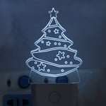 Xmas Tree LED Night Light Dusk To Dawn Sensor Plug And Play Energy Saving RGB HG