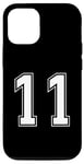 Coque pour iPhone 13 Pro Numéro 11 Équipe Junior College Sports Uniforme numéroté