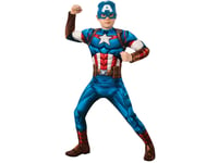 Avengers Captain America Deluxe-Dräkt För Barn (Storlek S/104)