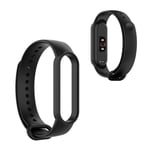 Xiaomi Mi Smart Band 6 / 5 glossy silicone watch band - Black Svart