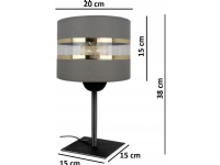 GTV Skrivbordslampa RIO, E27, max. 40W, 220-240V, röd