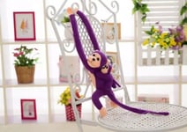 Leantoys Plush Baby Monkey Maskot Lila 70 Cm