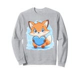 Kawaii Aesthetic Fox for Boys Girls Kids Sweatshirt