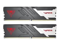 Patriot Viper Venom Ddr5 Series - Ddr5 - Sats - 32 Gb: 2 X 16 Gb - Dimm 288-Pin - 6800 Mhz / Pc5-54400 - Cl34 - 1.4 V - Ej Buffrad - On-Die Ecc - Mattsvart, Silver, Röd