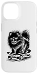 Coque pour iPhone 14 Poméranien Skateboarder Poméraniens Pom Dog