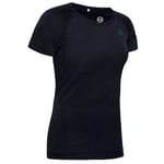 Under Armour Womens Rush Seamless T-Shirt Training Top 1351602 001 - Black Nylon - Size Large