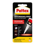 Pattex colle instantanée précision, super colle pour un collage précis sans goutter, colle liquide à séchage rapide, résistante au lave-vaisselle, 1x flacon de 5 g