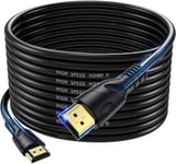 4K Câble Hdmi 10M(Hdmi 2.0,18Gbps) Ultra Rapide Plaqué Connecteur,Retour Audio Ethernet,Vidéo 4K@60Hz Fullhd1080P 3D Compatible Hdtv,Blu-Ray,Pc,Xbox,Ordinateur Portable, Ps3/4/5/9,Etc