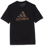 adidas Homme Camo BOS Graphic Tee, Black, S Tall