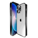 Angeston Coque Compatible avec iPhone 13 Pro Max - Coque de Protection en métal pour iPhone 13 Pro Max - Anti-Chocs - Anti-Rayures - Noir