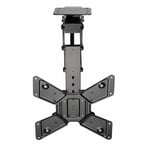 SmartLife Motorised TV Ceiling Mount - 23-65" - Maximum Supported Screen Weight: 30 kg - Rotatable - Tiltable - Minimum Ceiling Distance: 140 mm - Remote Controlled - Steel - Black